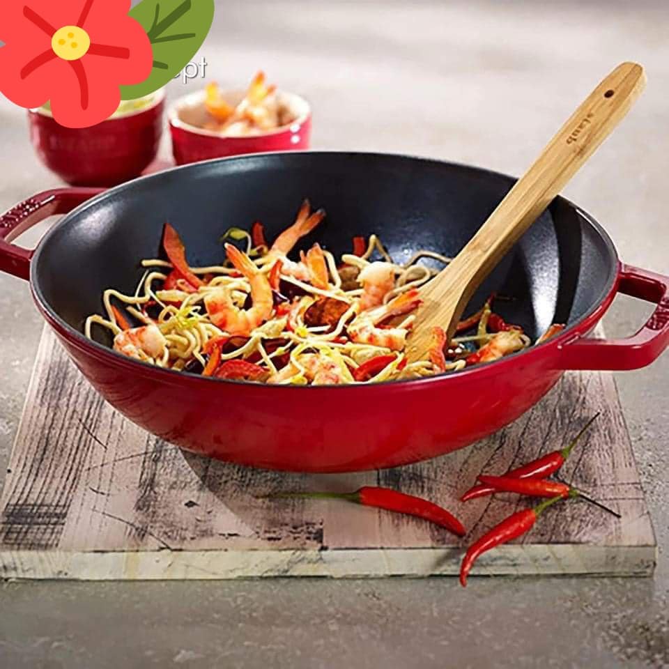 Chảo gang Wok Staub Wok 30cm