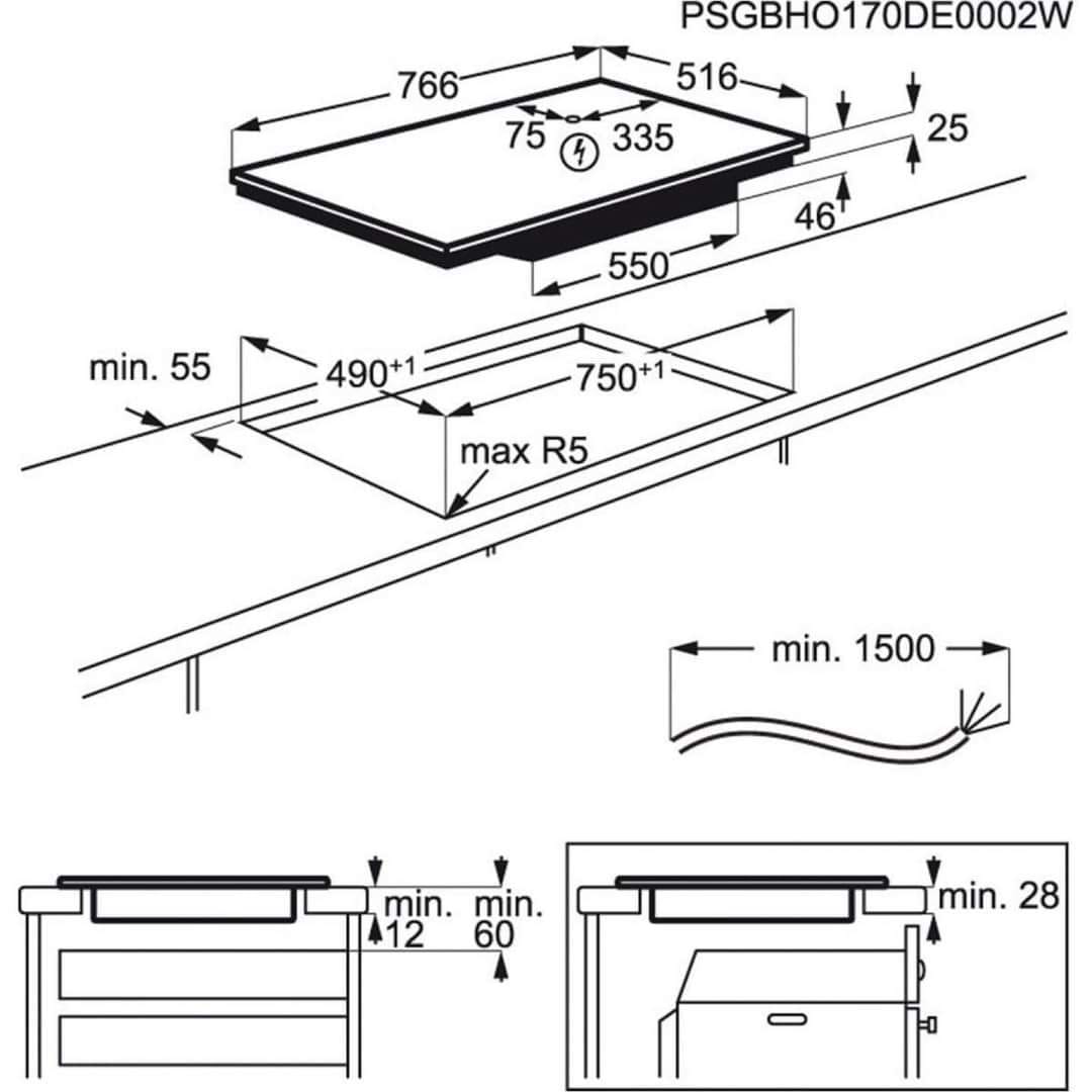 Bếp từ AEG EK80IMX 4 vùng nấu