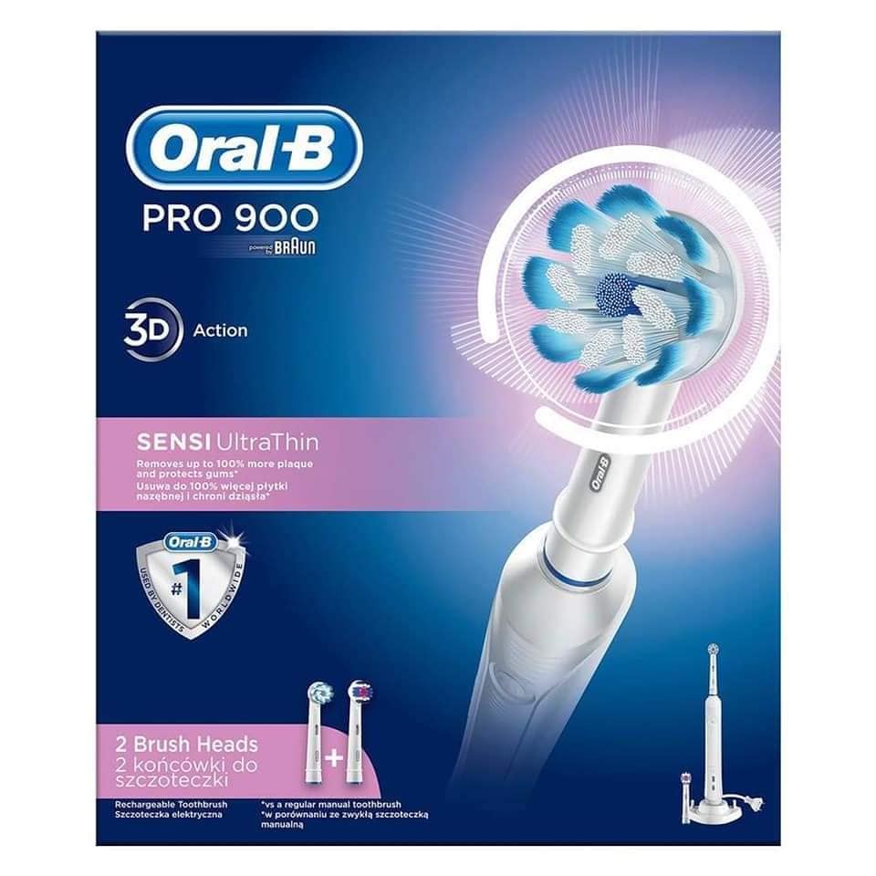 BÀN CHẢI ĐÁNH RĂNG ĐIỆN Oral-B Pro 900 Sensi Ultrathin EE