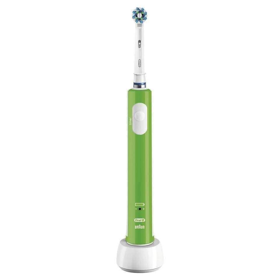 Bàn chải đánh răng điện Oral-B Pro 600 Cross Action (Màu xanh/ Green)