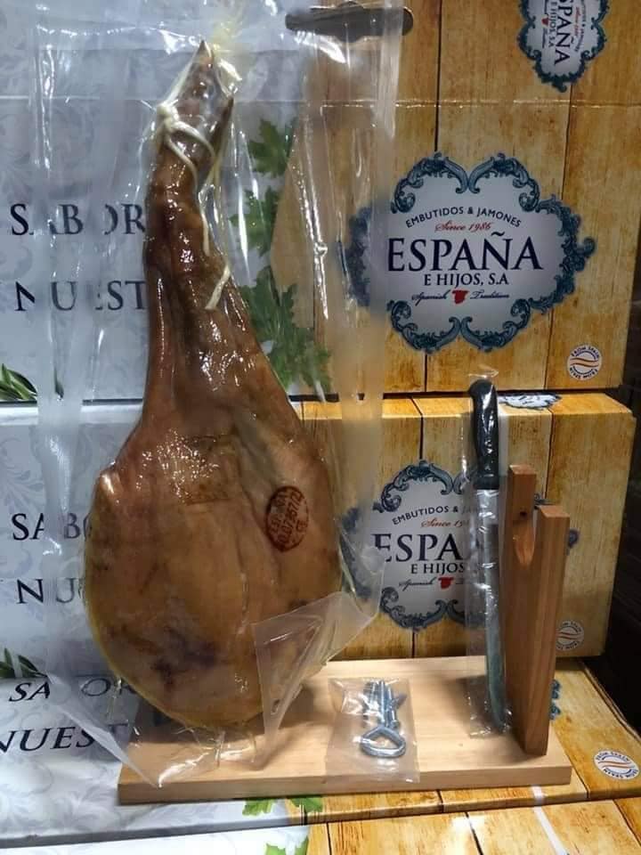 Đùi lợn muối Espana Jamon Paleta Bodega (kèm dao thớt) lợn trắng