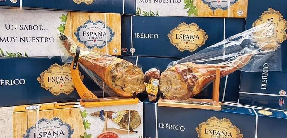 Đùi lợn muối Espana Jamon Paleta Bodega (kèm dao thớt) lợn trắng