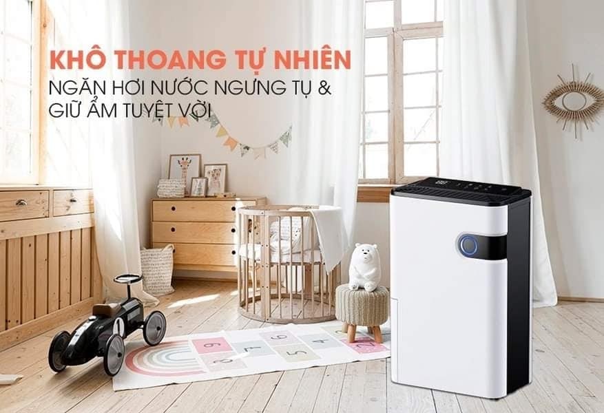 Máy hút ẩm giúp độ ẩm không khí duy trì ở mức phù hợp