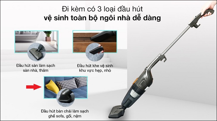 Máy hút bụi mini giúp tiết kiệm thời gian vệ sinh nhà cửa, làm sạch bụi bẩn, vụn thức ăn một cách dễ dàng nhất